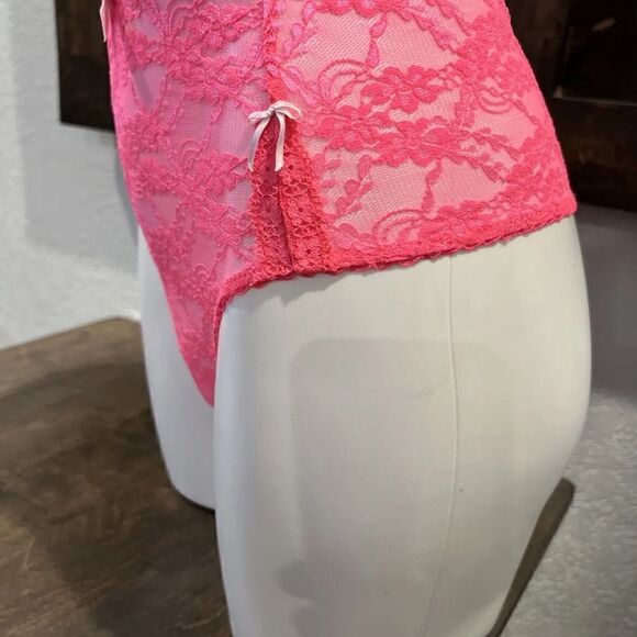 Vintage Rare VICTORIA'S SECRET very sexy high waist thong string neon pink 2014 - Picture 2 of 16